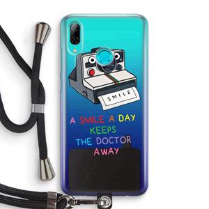 CaseCompany Smile: Huawei P Smart (2019) Transparant Hoesje met koord
