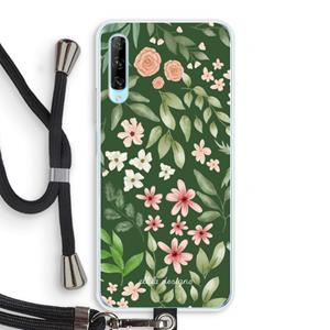 CaseCompany Botanical green sweet flower heaven: Huawei P Smart Pro Transparant Hoesje met koord