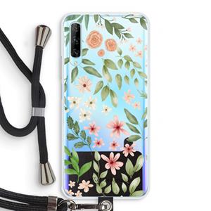 CaseCompany Botanical sweet flower heaven: Huawei P Smart Pro Transparant Hoesje met koord