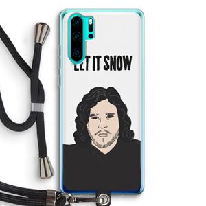 CaseCompany Let It Snow: Huawei P30 Pro Transparant Hoesje met koord