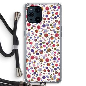 CaseCompany Planets Space: Oppo Find X3 Transparant Hoesje met koord