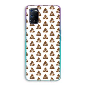 CaseCompany Poop emoji: Oppo A92 Transparant Hoesje
