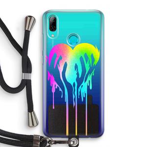 CaseCompany Hold My Heart: Huawei P Smart (2019) Transparant Hoesje met koord