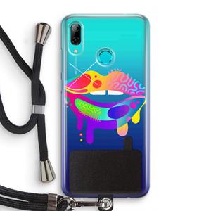 CaseCompany Lip Palette: Huawei P Smart (2019) Transparant Hoesje met koord