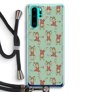 CaseCompany Gymboys: Huawei P30 Pro Transparant Hoesje met koord