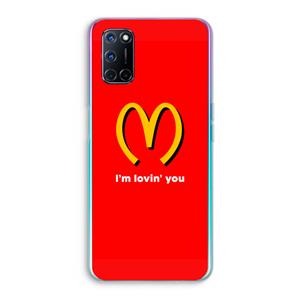 CaseCompany I'm lovin' you: Oppo A92 Transparant Hoesje