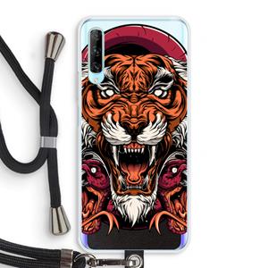 CaseCompany Tiger and Rattlesnakes: Huawei P Smart Pro Transparant Hoesje met koord