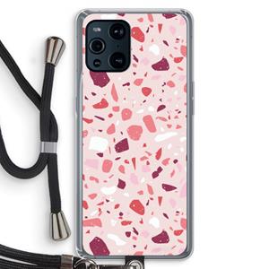 CaseCompany Terrazzo N°15: Oppo Find X3 Transparant Hoesje met koord