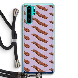 CaseCompany Bacon to my eggs #2: Huawei P30 Pro Transparant Hoesje met koord