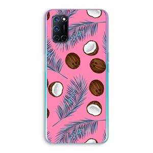 CaseCompany Kokosnoot roze: Oppo A92 Transparant Hoesje