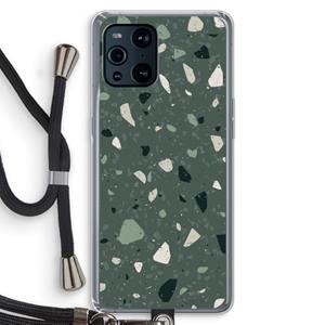 CaseCompany Terrazzo N°19: Oppo Find X3 Transparant Hoesje met koord