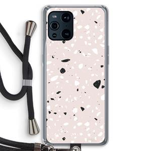CaseCompany Terrazzo N°20: Oppo Find X3 Transparant Hoesje met koord