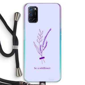 CaseCompany Be a wildflower: Oppo A92 Transparant Hoesje met koord