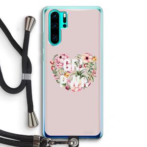 CaseCompany GRL PWR Flower: Huawei P30 Pro Transparant Hoesje met koord