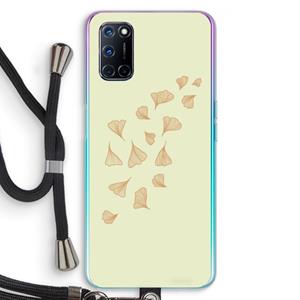 CaseCompany Falling Leaves: Oppo A92 Transparant Hoesje met koord