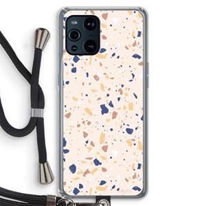 CaseCompany Terrazzo N°23: Oppo Find X3 Transparant Hoesje met koord