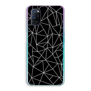 CaseCompany Geometrische lijnen wit: Oppo A92 Transparant Hoesje