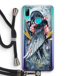 CaseCompany Golden Raven: Huawei P Smart (2019) Transparant Hoesje met koord