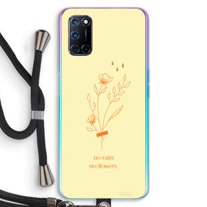 CaseCompany No rain no flowers: Oppo A92 Transparant Hoesje met koord