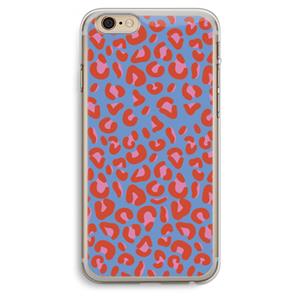 CaseCompany Leopard blue: iPhone 6 Plus / 6S Plus Transparant Hoesje