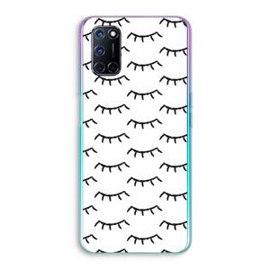 CaseCompany Wimpers: Oppo A92 Transparant Hoesje