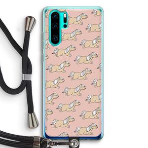 CaseCompany Ponys: Huawei P30 Pro Transparant Hoesje met koord