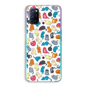 CaseCompany Kleurrijke katten: Oppo A92 Transparant Hoesje