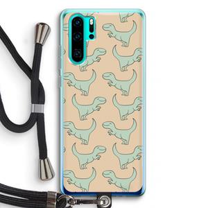 CaseCompany Dinos: Huawei P30 Pro Transparant Hoesje met koord