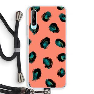 CaseCompany Pink Cheetah: Huawei P Smart Pro Transparant Hoesje met koord