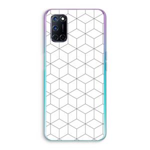 CaseCompany Zwart-witte kubussen: Oppo A92 Transparant Hoesje