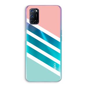 CaseCompany Strepen pastel: Oppo A92 Transparant Hoesje