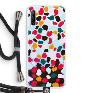 CaseCompany Colored Giraffe: Huawei P Smart Pro Transparant Hoesje met koord