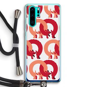 CaseCompany Dogs: Huawei P30 Pro Transparant Hoesje met koord