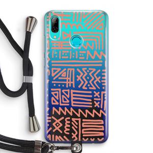CaseCompany Marrakech Pink: Huawei P Smart (2019) Transparant Hoesje met koord