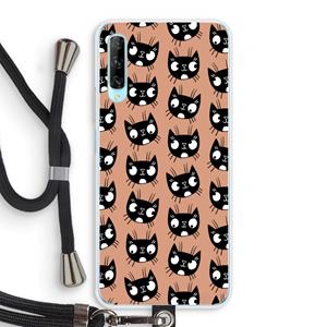 CaseCompany Kat: Huawei P Smart Pro Transparant Hoesje met koord