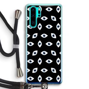 CaseCompany Eyes pattern: Huawei P30 Pro Transparant Hoesje met koord
