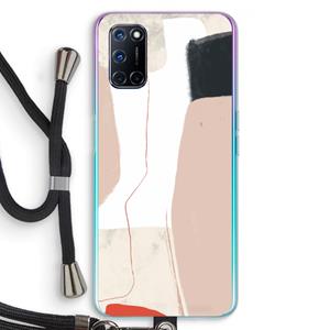 CaseCompany Lava: Oppo A92 Transparant Hoesje met koord