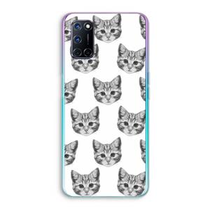 CaseCompany Kitten: Oppo A92 Transparant Hoesje