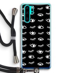 CaseCompany Eye pattern #3: Huawei P30 Pro Transparant Hoesje met koord