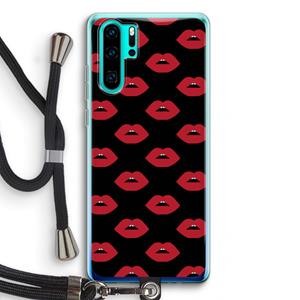 CaseCompany Lips: Huawei P30 Pro Transparant Hoesje met koord