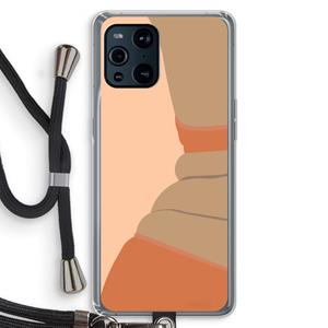 CaseCompany Bikini: Oppo Find X3 Transparant Hoesje met koord