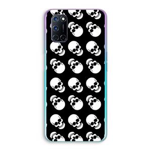 CaseCompany Musketon Skulls: Oppo A92 Transparant Hoesje