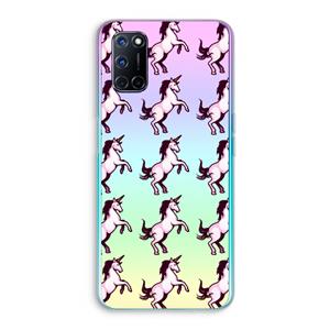 CaseCompany Musketon Unicorn: Oppo A92 Transparant Hoesje