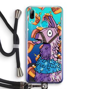CaseCompany Loot Burger: Huawei P Smart (2019) Transparant Hoesje met koord