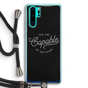 CaseCompany Capable: Huawei P30 Pro Transparant Hoesje met koord