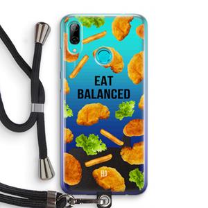 CaseCompany Eat Balanced: Huawei P Smart (2019) Transparant Hoesje met koord