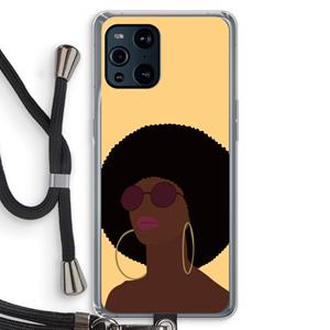 CaseCompany Golden hour: Oppo Find X3 Transparant Hoesje met koord