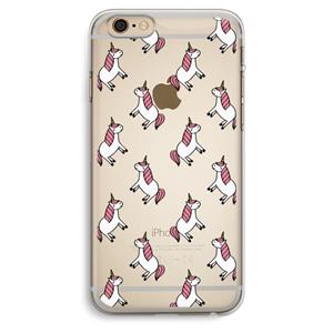 CaseCompany Eenhoorns overal: iPhone 6 Plus / 6S Plus Transparant Hoesje