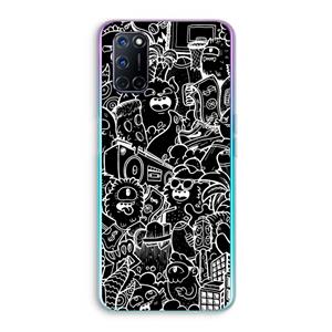 CaseCompany Vexx Black City : Oppo A92 Transparant Hoesje