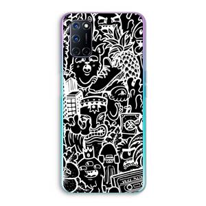 CaseCompany Vexx Black Mixtape: Oppo A92 Transparant Hoesje
